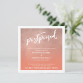 Carte de Mariage reportée du Saumon texturé Ombre (Debout devant)