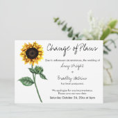 Carte de Mariage reportée du tournesol "Changement (Debout devant)