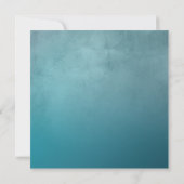 Carte de Mariage reportée turquoise Ombre Nouveau  (Dos)