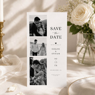 Carte de mariage romantique à photos pour annoncer