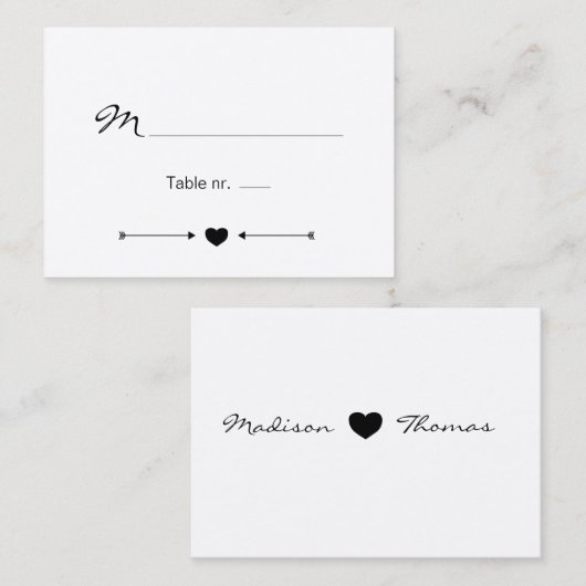 Carte de Mariage romantique rustique (Devant / Derrière)