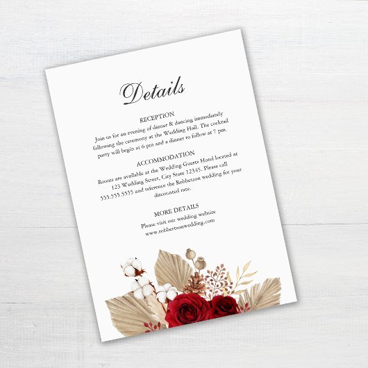 Carte de Mariage Rose