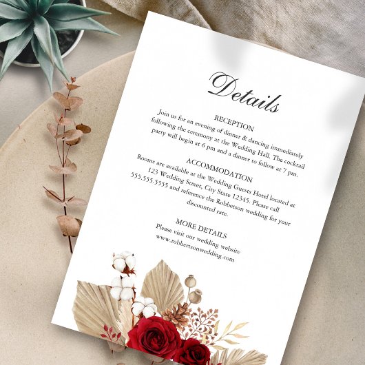 Carte de Mariage Rose