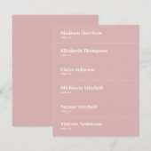 Carte de Mariage rose Dusty do-it-yourself (Devant / Derrière)
