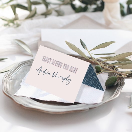 Carte de Mariage rose et bleu amusant