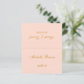 Carte de Mariage rose pâle - Nom de l'invité impri (Debout devant)