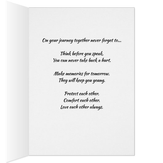 Carte de mariage Rose Rouge (Intérieur (Droit))