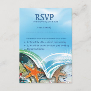 Carte de Mariage RSVP de 3,5 po x 5 po