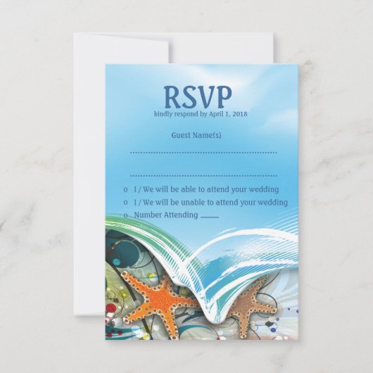 Carte de Mariage RSVP de 3,5 po x 5 po (Devant)