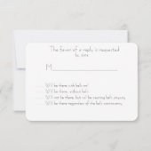 Carte de mariage RSVP, Elegant Bourgogne et Argent (Dos)