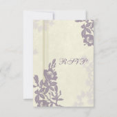 Carte de Mariage RSVP Floral Violet (Dos)