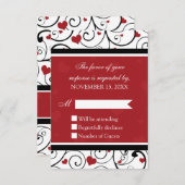Carte de Mariage RSVP pour la Saint-Valentin (Devant / Derrière)