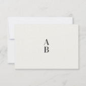 Carte de mariage RSVP QR minimale (Dos)