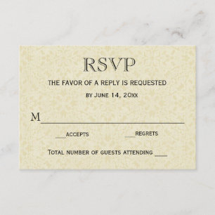 Carte de mariage RSVP / Traditionnelle Mary Joseph