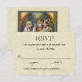 Carte de mariage RSVP / Traditionnelle Mary Joseph (Devant / Derrière)
