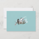 Carte de Mariage Rustic Woodpecker Inséparables (Dos)