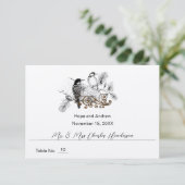 Carte de Mariage Rustic Woodpecker Inséparables (Debout devant)