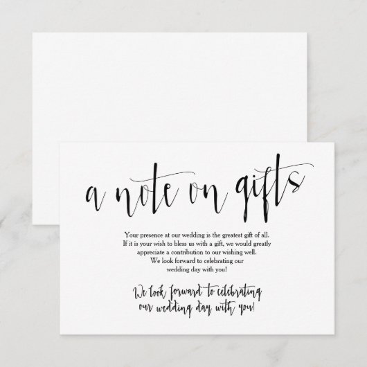 Carte de mariage rustique (Devant / Derrière)