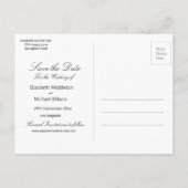 Carte de mariage rustique au tournesol Save the Da (Dos)