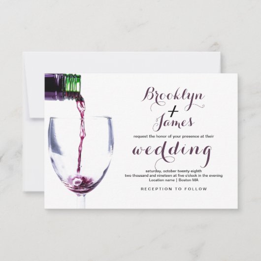 Carte de mariage rustique élégante en verre de (Devant)