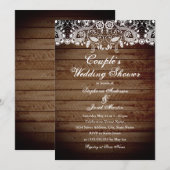 Carte de mariage rustique en bois pour couples (Devant / Derrière)