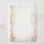 Carte de mariage rustique tournesol dentelle et to (Dos)