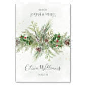 Carte de Mariage Rustique Winter Greenery (Par défaut)