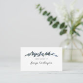 Carte de Mariage Sage Silver Green Floral (Debout devant)