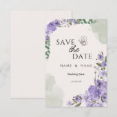 Carte de Mariage 'Sauver la Date' (Devant / Derrière)