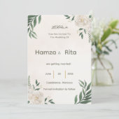 Carte de Mariage Save The Date  (Debout devant)