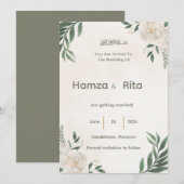 Carte de Mariage Save The Date  (Devant / Derrière)