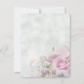 Carte de mariage 'Save the Date' aux roses roses (Dos)