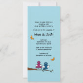 Carte de mariage Save the Date avec des oiseaux am (Dos)