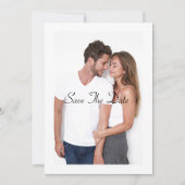 carte de mariage 'save the date' avec une belle pi (Devant)