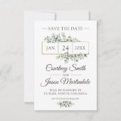 Carte de mariage Save The Date Sud Coton Country (Devant)