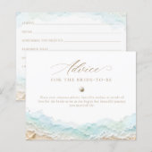Carte de mariage Seashells Conseils et Vœux (Devant / Derrière)