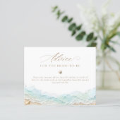 Carte de mariage Seashells Conseils et Vœux (Debout devant)