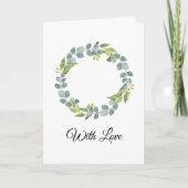 Carte de mariage simple à couronne d'eucalyptus - (Devant)