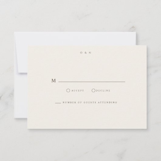 Carte de Mariage simple Boho Fleur sauvage Beige R (Dos)