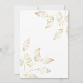 carte de mariage simple et élégante avec fleurs bl (Dos)