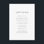 Carte de mariage simple et élégante Calendrier des<br><div class="desc">Cette carte de mariage simple et élégante est parfaite pour votre mariage moderne minimaliste noir et blanc. Le design comporte une police contemporaine minimale accompagnée d'une calligraphie formelle. Gardez-le tel quel,  ou choisissez de le personnaliser avec vos propres oeuvres d'art ou photos !</div>
