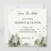 Carte de mariage simple Invitation Enregistrer la (Devant)