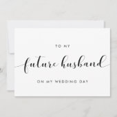 Carte de mariage simple pour mon futur mari (Devant)