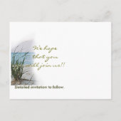 Carte de mariage sur la plage venteuse (Dos)