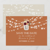 Carte de Mariage Terracotta (Devant / Derrière)