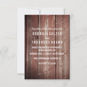 Carte de Mariage texturée Rustic Barn Door (Devant)