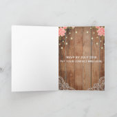 Carte de mariage thème campagne (5" x 7") (Intérieur)