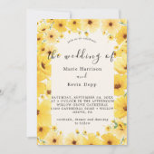 Carte de mariage Tournesol (Devant)