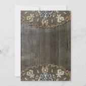 Carte de mariage tournesol de campagne rustique (Dos)