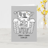 Carte de mariage Tractor Country (Fleur jaune)